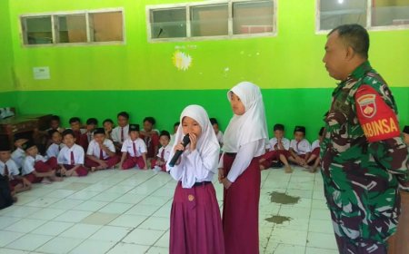 Babinsa Aktif memberikan pendidikan Karakter di wilayah binaan