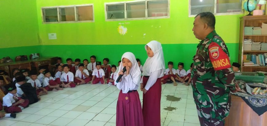 Babinsa Aktif memberikan pendidikan Karakter di wilayah binaan