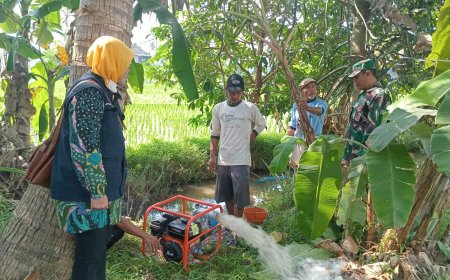 Uji Coba Pompa Air Danramil dan BPP Bersinergi Atasi Musim Kering