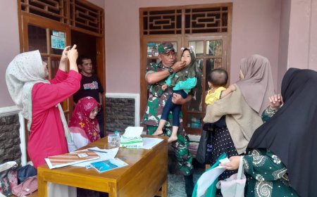 Koramil 15 Rakit Dukung Percepatan Penanganan Stunting Lewat Kegiatan Posyandu