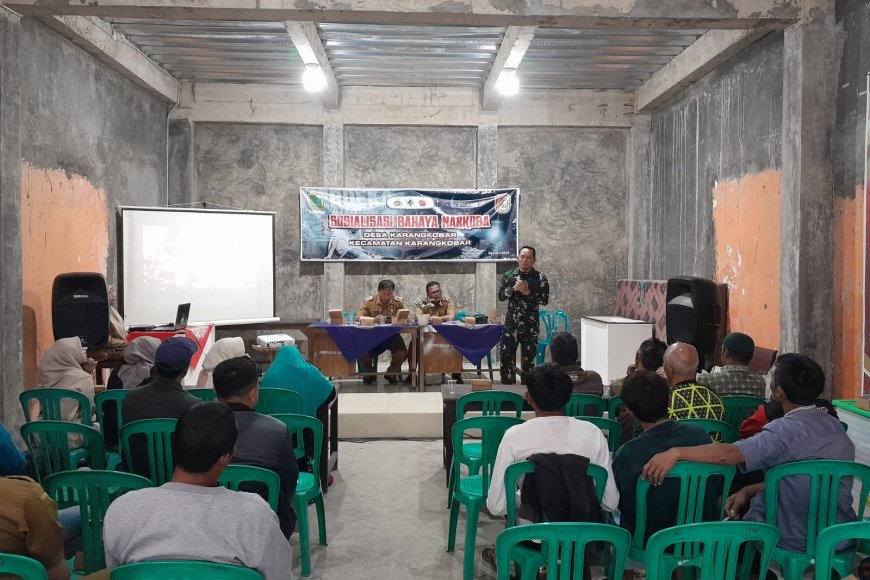 Danramil 04 Karangkobar Hadiri Sosialisasi Bahaya Narkoba untuk Generasi Muda