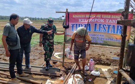 Danramil 09 Susukan Bersama BPP Cek Pembuatan Sumur Bor untuk Bantu Kebutuhan Air