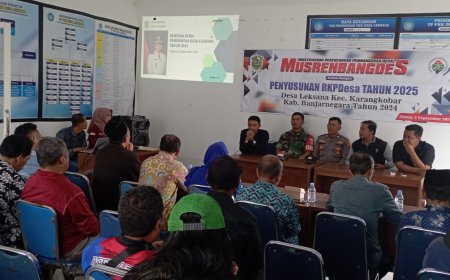 Babinsa Koramil 04/Karangkobar Sertu Tohar Hadiri Musrenbangdes Desa Binaan