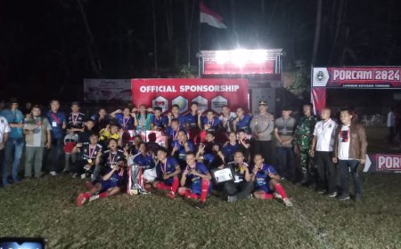 Danramil 12/ Sigaluh Hadiri Final Pertandingan Sepakbola Pekan Olah Raga kecamatan (PORCAM)