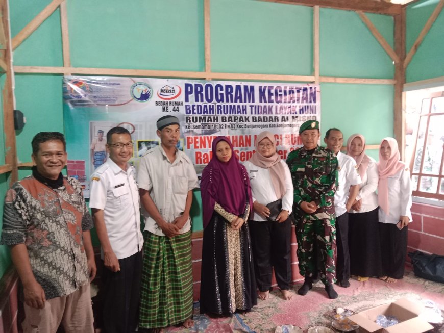 Danramil 01/Banjarnegara  Menghadiri Acara Serah Terima Kunci Bantuan Bedah Rumah di Wilayah. 