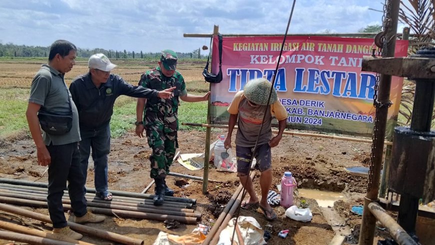 Danramil 09 Susukan Bersama BPP Cek Pembuatan Sumur Bor untuk Bantu Kebutuhan Air