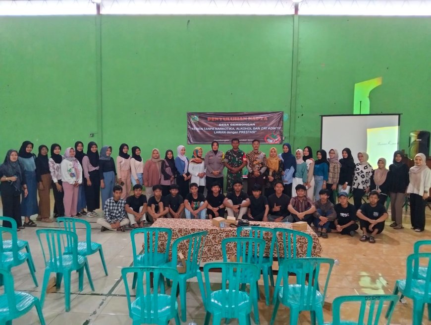 Wakili Danramil, Babinsa Koramil 12/ Sigaluh Hadiri Penyuluhan Napza di Desa Gembongan Kecamatan Sigaluh