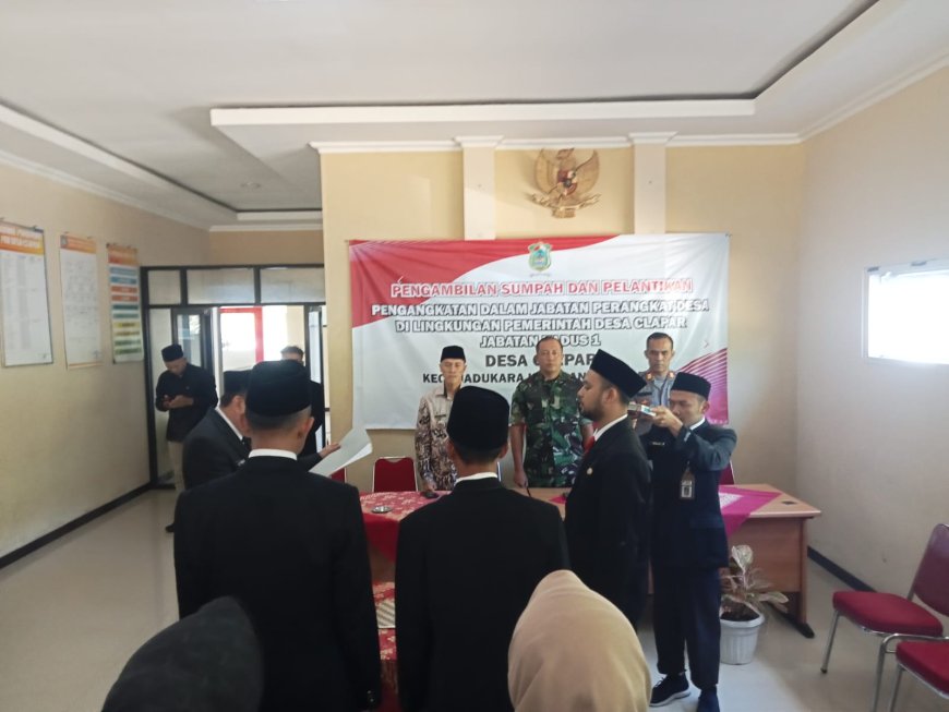 Hadiri Pelantikan Perangkat Desa, Danramil Koramil 14/Madukara Harapkan Pejabat Baru Mendedikasikan Untuk Kepentingan Masyarakat.