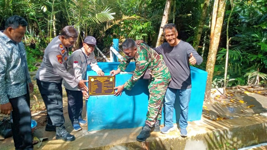 Danramil 12/Sigaluh kapten inf Bahrul Alam melaksanakan Peresmian Prasasti Bak Penampungan Air Dan Irigasi Pipanisasi