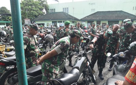 Dandim 0704 Banjarnegara Tinjau Kendaraan Personel dan Tekankan Disiplin Satuan