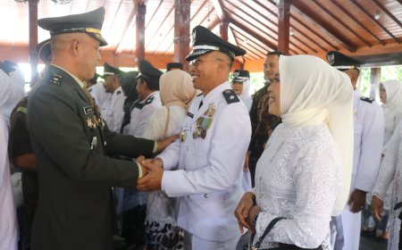 Kasdim 0704 Banjarnegara Hadiri Pelantikan Kepala Desa Hasil Pilkades Serentak 2024