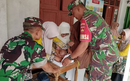 Koramil 02 Klampok Dukung Program Pencegahan Stunting