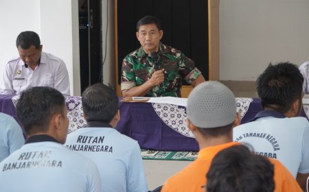 Kasdim Banjarnegara Isi Wawasan Kebangsaan untuk Warga Binaan Rutan