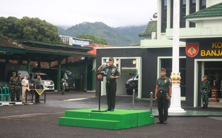 Dandim 0704 Banjarnegara Pimpin Upacara Bendera 17-an