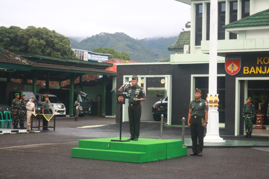 Dandim 0704 Banjarnegara Pimpin Upacara Bendera 17-an