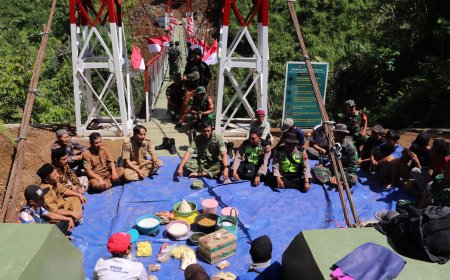 Doa Bersama Warnai Peresmian Jembatan Perintis Garuda di Dusun Simpar