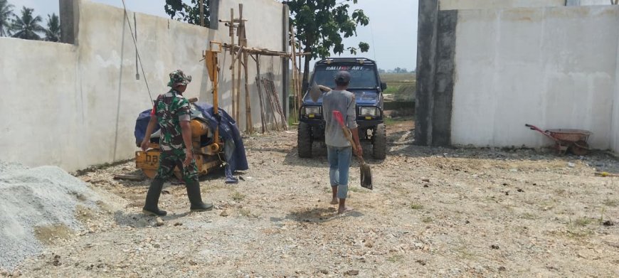 Dari Pondasi hingga Finishing Babinsa Dampingi Pembangunan KDKMP Desa Banjengan