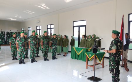 Dandim 0704 Banjarnegara Pimpin Corps Raport Sertijab dan Pelepasan Personel Purna Tugas