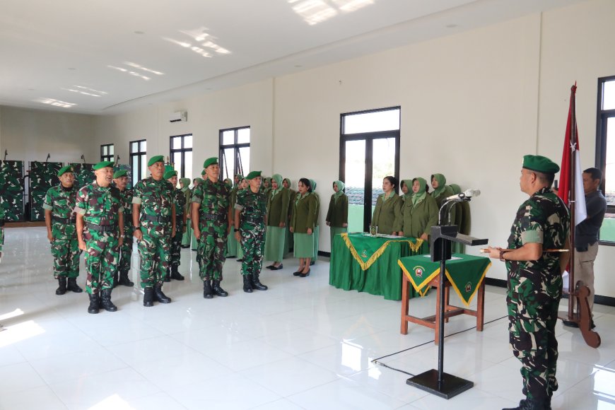 Dandim 0704 Banjarnegara Pimpin Corps Raport Sertijab dan Pelepasan Personel Purna Tugas